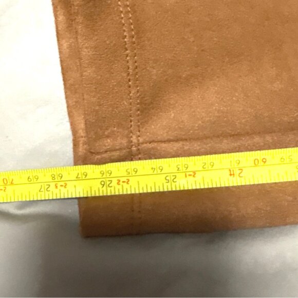 Marc New York Andrew Marc Womens Camel Suede-Like Pants L - Picture 8 of 8